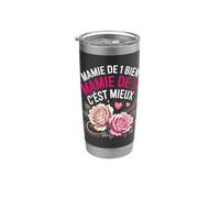 Mamie De 1 Bien Mamie De 2 Cest Mieux Gobelet isotherme en acier inoxydable double paroi