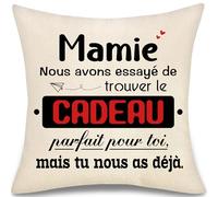 Mamie Nous Avons Essayé de Trouver le Cadeau Parfait pour Toi Mais Tu Nous as Déjà Housse de Coussin pour Femme Grand-mère Cadeau de Fête des mères Original Cadeaux d'anniversaire Noël (Mamie)