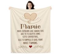 Mamie Nous Espérons Que Chaque Fois que Tu te blottis Dans Cette Couverture elle Te Rappelle à Quel Point Nous t’aimons Couverture pour Grand-mère Anniversaire Fête des mères Cadeau de Noël (mamie-b)