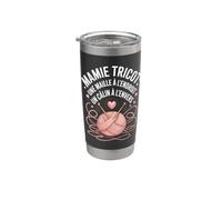 Mamie Tricot Une Maille A Lendroit Un Calin A Lenvers Gobelet isotherme en acier inoxydable double paroi