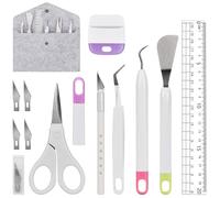 MAMIELIZ 13 pièces Outils de Désherbage en Vinyle Accessoires de Traceur Outils de Bricolage Accessoire Cricut Autocollant Silhouette HTV Camées Lettrage