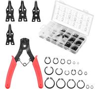 MAMIELIZ 4 Pièces Pinces à Circlips avec Poignée Antidérapante - Ensemble de 300 Pièces de 2 mm à 32 mm pour Circlips Internes et Externes
