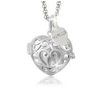 MAMIJUX Appel anges Cage maman idée cadeau grossesse collier femme rappel des anges chaîne acier, TU, Acier inoxydable, Pas de gemme