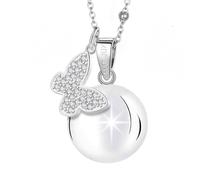 MAMIJUX Appelez anges papillon cristaux maman idée cadeau grossesse collier femme rappel des anges chaîne acier