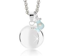 MAMIJUX La Sucette Blue Grossesse avec chaîne en Acier argenté