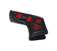 MamimamiH Cache tête de putter de golf Couvre-fer Rouge Feuille d'érable pour toutes les marques Scotty Cameron Ping TaylorMade Odyssey Lame Putter Noir Couleur