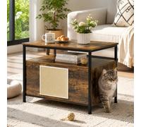 MAMIZO Armoire de Meuble Litiere Chat, Maison Chat en Bois avec Grotte de Chat, 80 x 50 x 59 cm, Armoire Multifonction pour Animaux, Tapis à Gratter, XL, pour Grands Chats