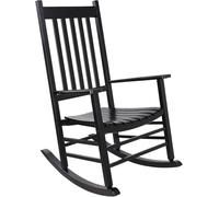 MAMIZO Chaise à bascule d'extérieur en bois massif avec dossier haut, chaise longue résistante aux intempéries, chaise à bascule surdimensionnée pour terrasse, porche, brasero de jardin, pelouse