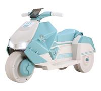 MAMIZO Moto électrique Enfant, Tricycle électrique à Double Moteur, 92 x 42 x 56 cm, avec Musique, pédales, Phare, Port USB, 3 km/h, Max 30 kg, pour Enfants 3-6 Ans, Vert