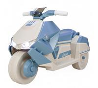 MAMIZO Moto électrique Enfant, Tricycle électrique à Double Moteur, 92 x 42 x 56 cm, avec Musique, pédales, Phare, Port USB, 3 km/h, Max 30 kg, pour Enfants 3-6 Ans, 3 pcs Roues, Bleu