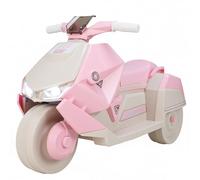 MAMIZO Moto électrique Enfant, Tricycle électrique à Double Moteur, 92 x 42 x 56 cm, avec Musique, pédales, Phare, Port USB, 3 km/h, Max 30 kg, pour Enfants 3-6 Ans, 3 pcs Roues, Rose