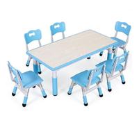 MAMIZO Table et chaises réglables en hauteur pour enfant, groupe scolaire et chambre