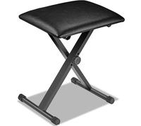 MAMIZO Tabouret Piano Réglable en Hauteur, Siege Piano en Forme de X, Banc Piano Pliable, Piano Throne Rembourré en Cuir Synthétique, Noir