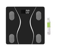 MAMJENNI Balance de graisse corporelle intelligente, pour usage domestique, haute précision, connectivité Bluetooth, 24 mesures corporelles, diffusion vocale, verre trempé,