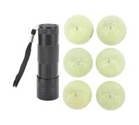 MAMJENNI Balles de Golf phosphorescentes, balles de Golf de Nuit avec Lampe de Poche, Caoutchouc Souple au Toucher réel pour Une Utilisation en extérieur et en intérieur, Double