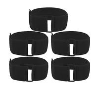 MAMJENNI Bandes de Course à Trois Pattes pour Enfants et Adultes, Attaches élastiques réglables pour Les Jeux de Sports de Plein air, Pique-Nique en Famille, activités de fête de (Noire)