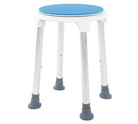 MAMJENNI Chaise de douche avec rotation à 360 degrés, réglage de la hauteur sur cinq niveaux, coussin antidérapant lavable, conception portable légère pour personnes âgées et