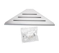 MAMJENNI Étagère d'angle de douche triangulaire à une seule couche, rangement efficace, style décontracté, support de shampooing en acier inoxydable