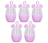 MAMJENNI for Makeup Sponge Holder, Cartoon Mouse Style, Small Cute Design, Safe Material, Transparent Case, Multi Purpose Organizer, 5 Pieces Set