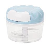 MAMJENNI Hachoir à ail manuel pour la préparation des aliments, lames en acier inoxydable, hachage efficace pour l'oignon, les légumes, les fruits, sûr et durable, antidérapant B (Bleue)