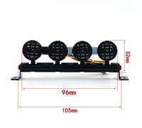 MAMJENNI Kit de Barre Lumineuse LED pour Voitures RC, échelle 1/10, Installation Facile, Fonction stroboscopique, Simulation réaliste, pour modèles Traxxas -4, SCX10, D90, KM2 (Type A-4 pièces