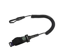 MAMJENNI Laisse de pagaie de kayak, pour tous les kayaks et canoës, avec boussole, corde élastique, bobine en nylon durable, clip en métal robuste pour une fixation sécurisée