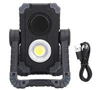 MAMJENNI Lampe de travail LED rétractable rotative portable avec haut-parleur pour éclairage extérieur, réparation automobile, camping, barbecue, étanche IP44
