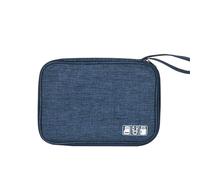 MAMJENNI Mallette de Rangement de câble de Voyage, Sac de Voyage Multifonctionnel étanche pour appareils électroniques Portables, pour câble de données, écouteurs, Batterie Externe (Marine)