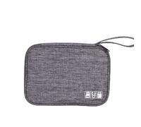 MAMJENNI Mallette de Rangement de câble de Voyage, Sac de Voyage Multifonctionnel étanche pour appareils électroniques Portables, pour câble de données, écouteurs, Batterie Externe (Grise)