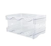MAMJENNI Organisateur de Bouteilles d'eau empilable, Double Couche, Support de Rangement de Tasses de Bureau en Plastique Transparent pour Armoire de Cuisine (3 Bouteilles par étagère)