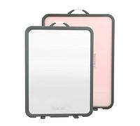 MAMJENNI Planche à découper double face en acier inoxydable et PP, bord antidérapant, faible bruit, fonction support pour cuisine (Modèle rectangulaire en acier inoxydable Flamingo)