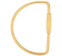 MAMJENNI Porte-clés à clip en laiton avec fermoir à vis, anneau de porte-clés style rétro demi-cercle