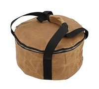 MAMJENNI Sac de Rangement pour Pots avec poignées, Toile de Cire Humide imperméable, Protection Anti-Collision, poignée Confortable, Fermeture éclair Lisse, pour Pots de 12 Pouces (Couleur du Sol)