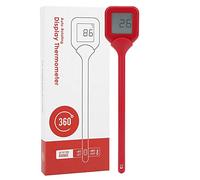 MAMJENNI Thermomètre alimentaire pour cuisine, thermomètre de cuisson numérique de haute précision avec écran rotatif à 360°, lecture instantanée, dos magnétique, sonde en acier (Rouge)