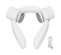 MAMJENNI Ventilateur de cou portable, réglable en silicone, rechargeable, refroidissement à 360 degrés, climatiseur personnel, ventilateur portable pour l'extérieur, le sport, les (Blanche)