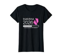 Mamma 2026 Loading Annuncio Gravidanza Bimba Femmina T-Shirt