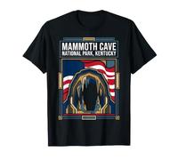 Mammoth Cave Kentucky Drapeau Caverns National Park Art rétro T-Shirt
