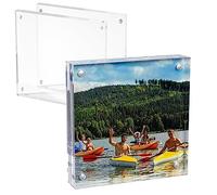 Mammoth DuraClear Cadre photo magnétique 10x10 cm - Cadre sans bord pour photos Polaroid et de taille portefeuille - Idéal pour une décoration moderne et minimaliste