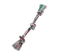 Mammoth Flossy Chews Color Corde à tirer 3 Nœuds - Jouet à mâcher en coton et polyester de qualité supérieure pour chiens - Jouet interactif pour chien - Jouet à mâcher pour petits chiens - Mini 25,4 cm