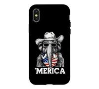 Mammoth Ice Age Drapeau Américain Bandana Lunettes de Soleil Chapeau Cowboy Coque pour iPhone X/XS