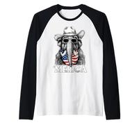 Mammoth Ice Age Drapeau Américain Bandana Lunettes de Soleil Chapeau Cowboy Manche Raglan