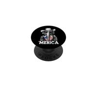 Mammoth Ice Age Drapeau Américain Bandana Lunettes de Soleil Chapeau Cowboy PopSockets PopGrip Adhésif