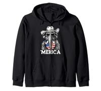 Mammoth Ice Age Drapeau Américain Bandana Lunettes de Soleil Chapeau Cowboy Sweat à Capuche