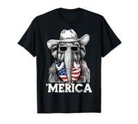 Mammoth Ice Age Drapeau Américain Bandana Lunettes de Soleil Chapeau Cowboy T-Shirt