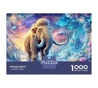 Mammoth par ICY Crystal Castle Puzzle De 1000 Pièces Icefield Mammoth Défiant Et De Jeu d'esprit pour Toutes Les Âges 52x38cm/1000pcs