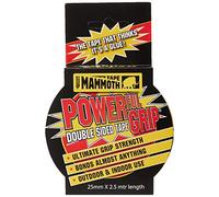 Mammoth Powerful Grip Tape Bande antidérapante - Ruban adhésif double face renforcé - Clair, 2POWERGRIP25-EB
