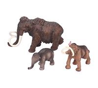 Mammoth Toys Modèle Réaliste de Famille de Mammouths, Figurines d'animaux Mignons, Peintes à la Main avec Une Apparence Détaillée, Idéales pour la Collection d'animaux et