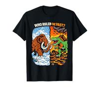 Mammoth vs T. Rex Who Ruled The Past? Bataille préhistorique T-Shirt