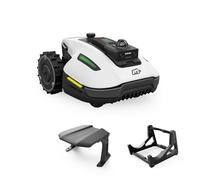 MAMMOTION YUKA mini 2 1000 Tondeuse robot sans câble de délimitation + Garage standard + Support de lavage pour tondeuse, recommandée pour 1000 m², LiDAR à 360° + navigation de caméra avec contrôle IA