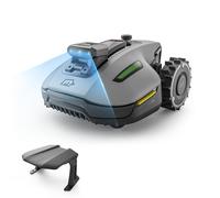 MAMMOTION YUKA Mini 2 500 Tondeuse Robot avec Garage Standard, jusqu'à 500m², Zéro Perte de Signal, sans RTK, AI Traitement d’Image à Trois Caméras, Auto Cartographie Multi-Zones, DropMow Mode